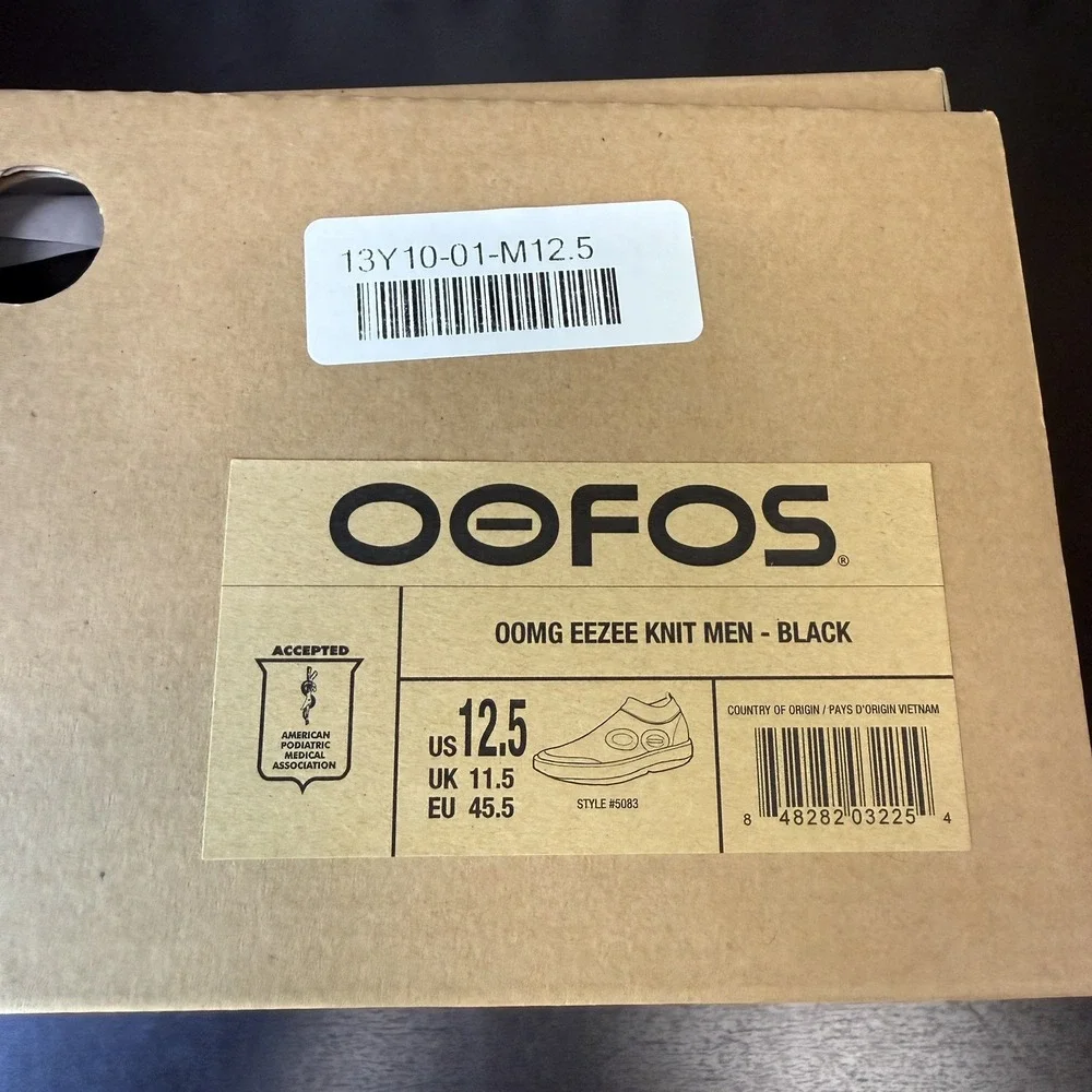 Oofos OOmg EeZee Mid Shoes Sneakers Men's Size 12.5 Black Green Comfort